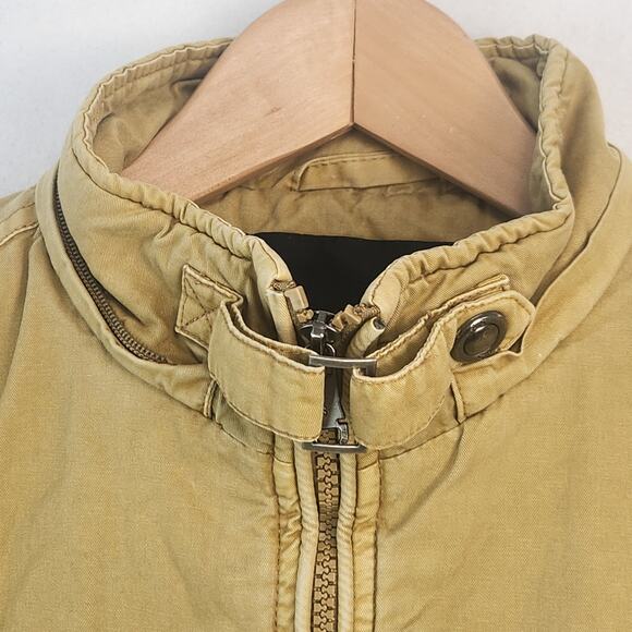 American Stitch Khaki Moto Jacket Multi Pockets Full Zip Men’s SZ SM EUC - Picture 5 of 16